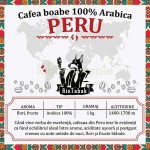 Pachet cu 1 kg de cafea boabe pentru espressor de origine Peru 100% Arabica marca RioTabak